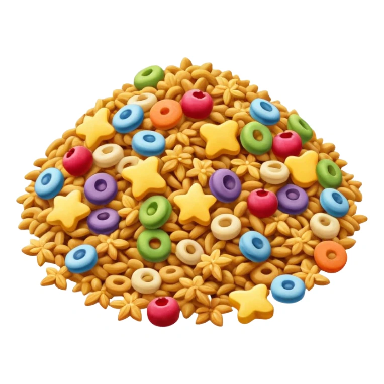 a pile of cereals sticker