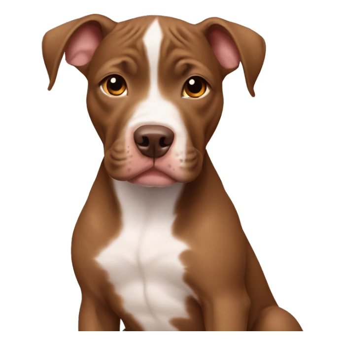 Brown Pitbull puppy sticker