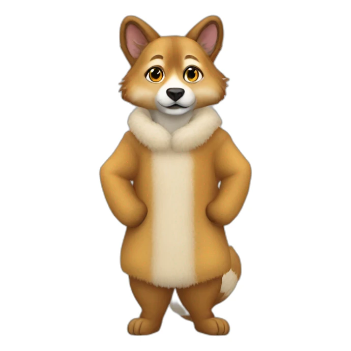angela merkel as a furry fursona sticker