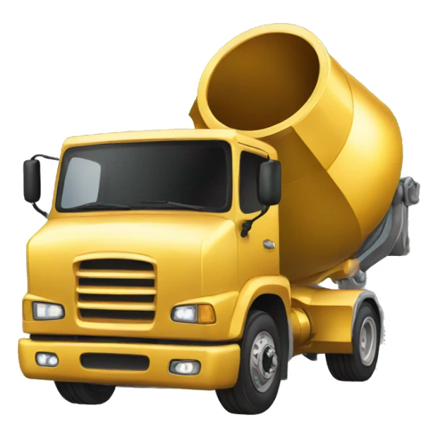 a cement mixer wearing gold jewelry sticker