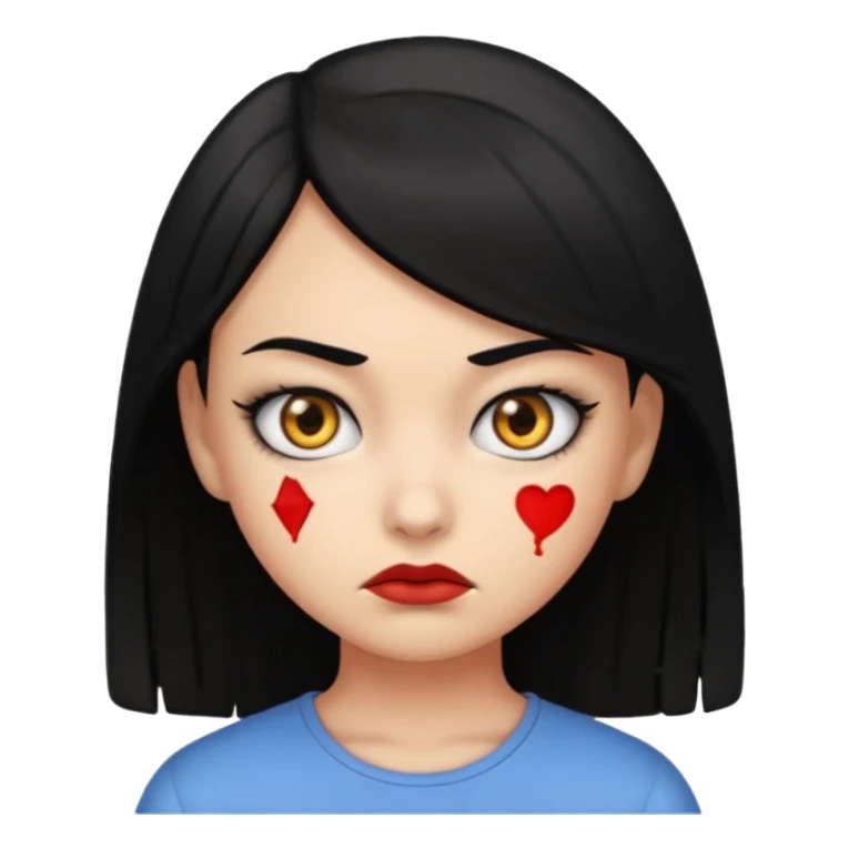 deadly stare one eye emoji girl  sticker