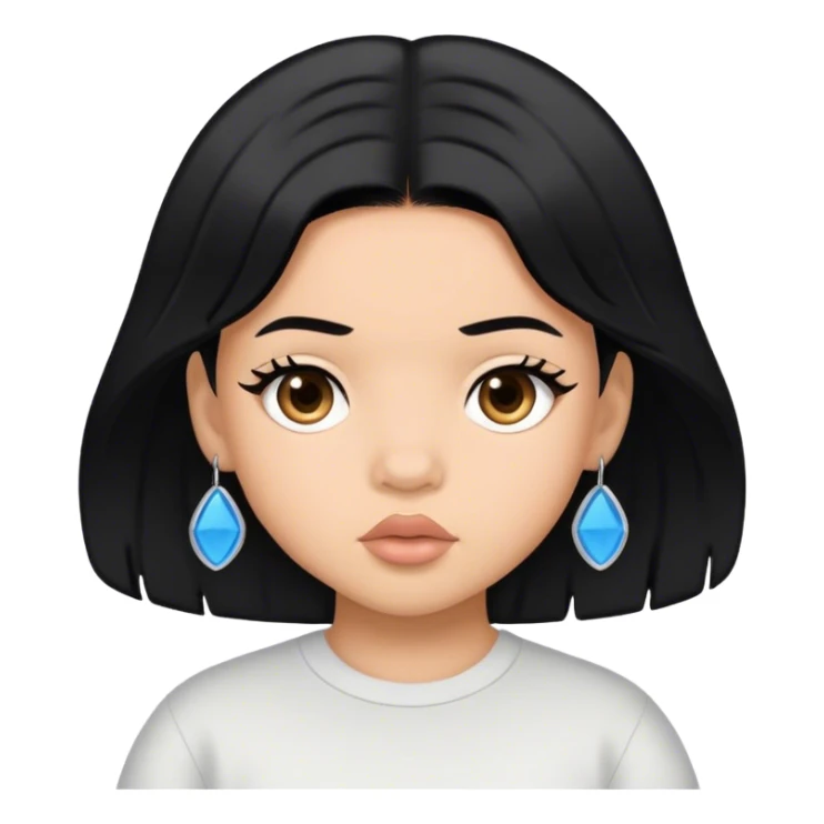 Stormi webster with black hair sticker