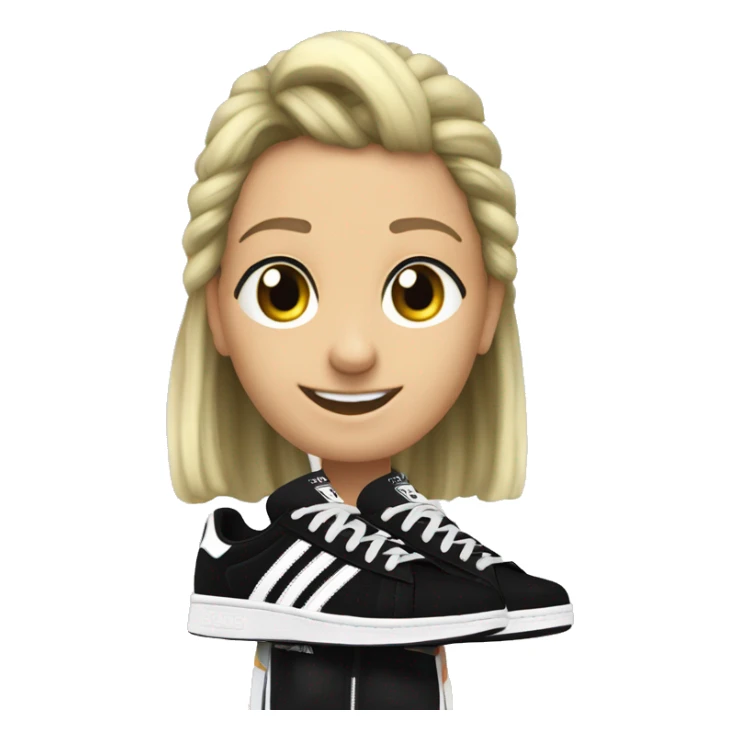 Generate me a pair of black adidas campus 00s sticker