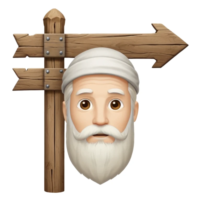 god in front of a signpost sticker