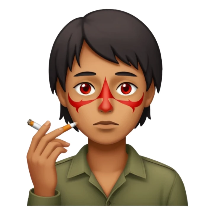 Emoji cansado mariguano sticker
