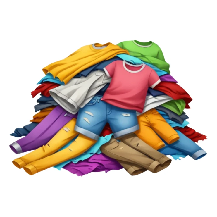 bad dirty, ripped clothes on the floor sticker