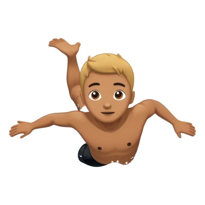 Person springt ins kalte Wasser mit einem Kopfsprung  sticker