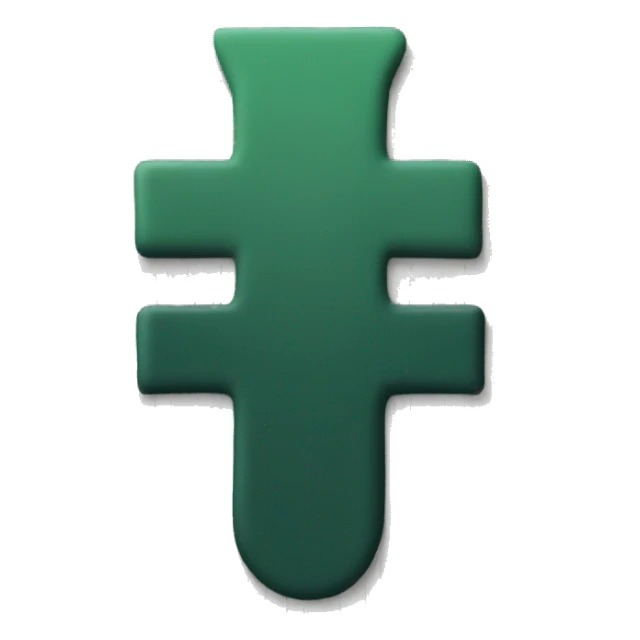 I want to create a symbol, its two M's one right way up and the other upside down on top of the other one, the color is a dark green pinstripe around the M's and the middle is grey sticker