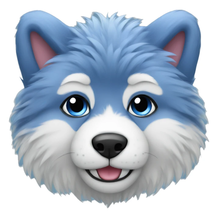 blue fur sticker