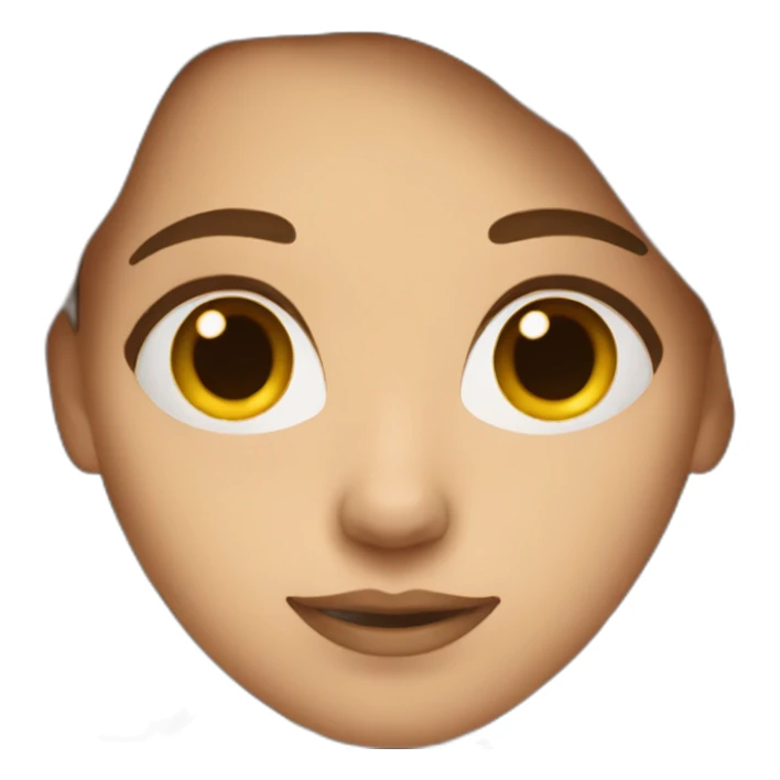 whitye woman with medium brown hair sticker