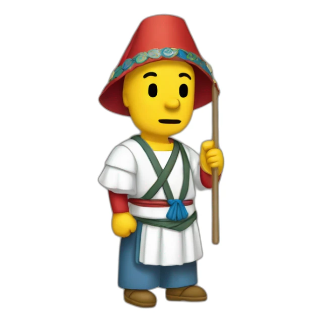 homero con bandera de  china sticker