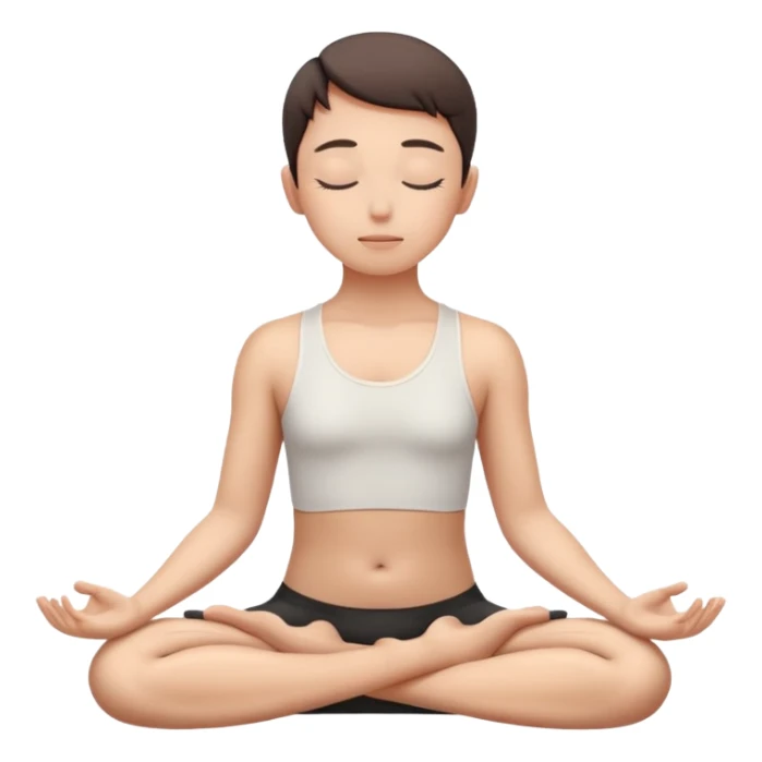 person in lotus pose sticker