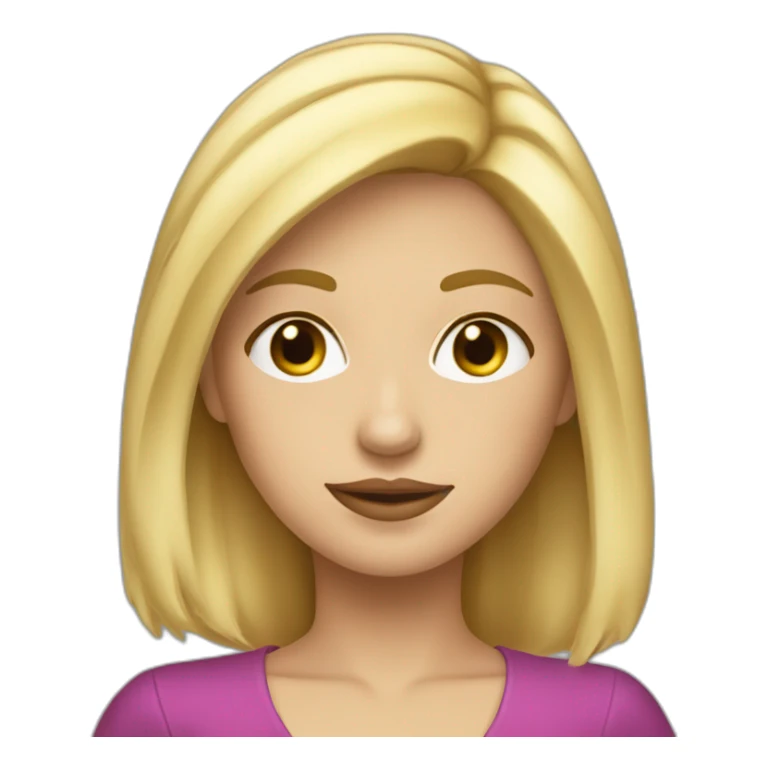 Fille blonde avec de l année qui fait une tete blazé sticker