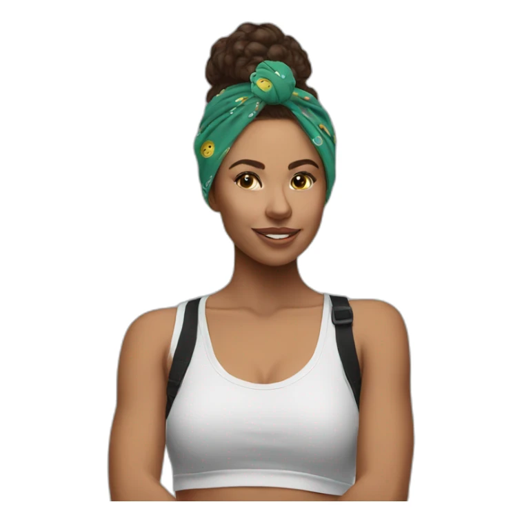 Strong woman bandana sticker