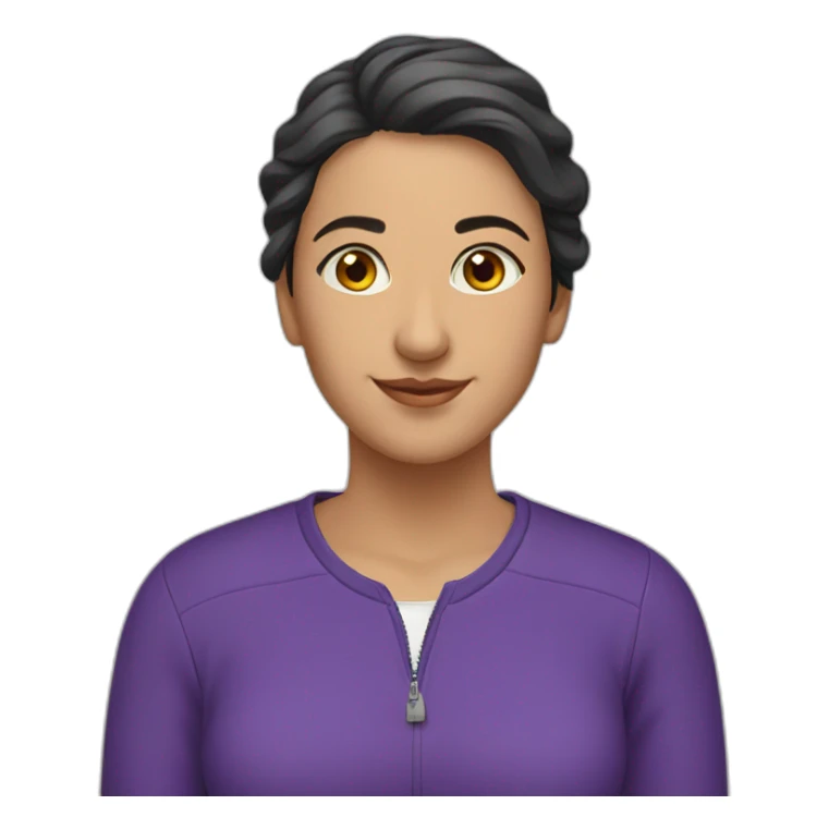 Armenian women in purple sweatshirt and congratulating  sticker