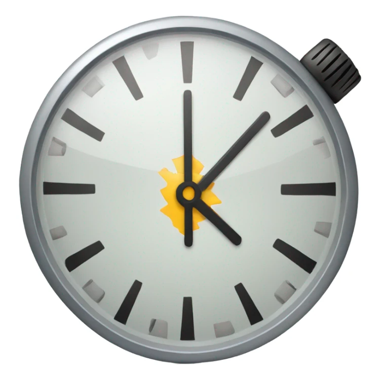 a stopwatch with a crack on the glass sticker