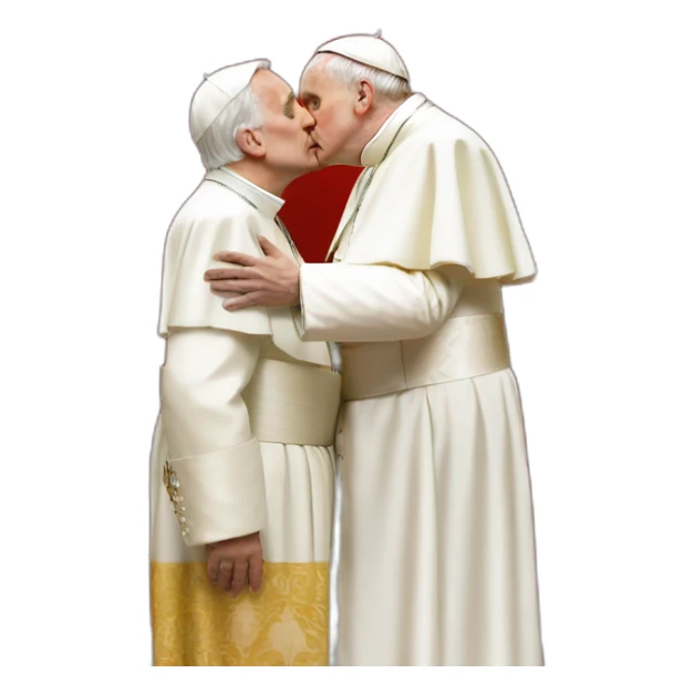 Pope kissing Trump sticker
