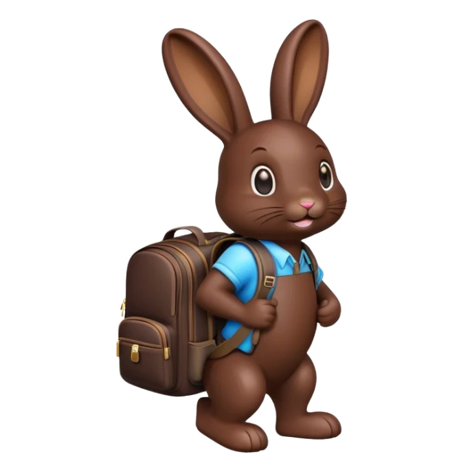 Chocolate bunny travel sticker