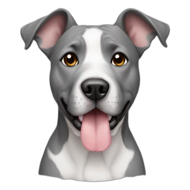 Dog American staff grey sticker