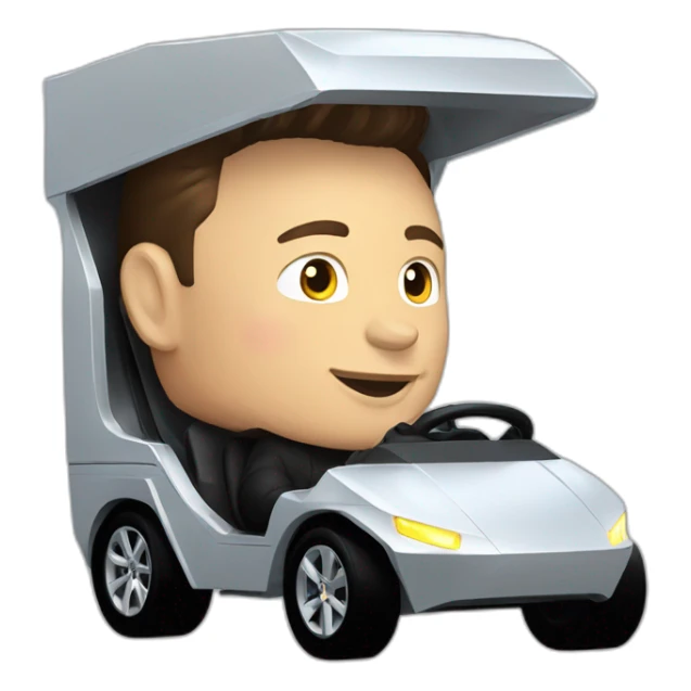 Elon musk riding in a Tesla cyber truck  sticker