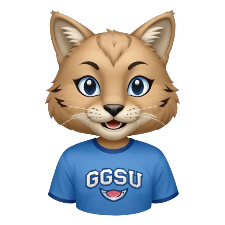Georgia College and State University Bobcat mascot emoji copy and paste sticker