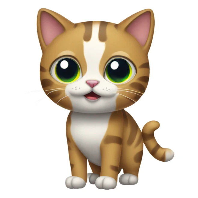 standing cat sticker