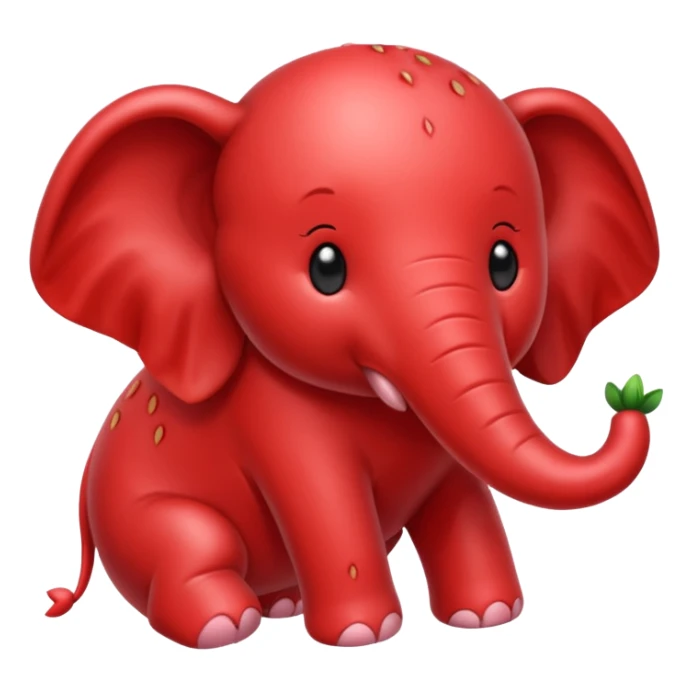 Strawberry elefant but red sticker