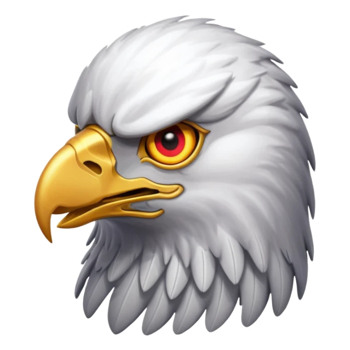 Eagle with lasers shooting out of eyes sticker