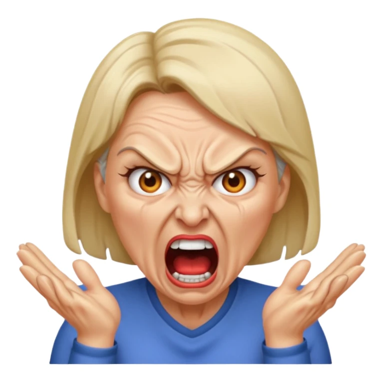 wütende frau schreit sticker