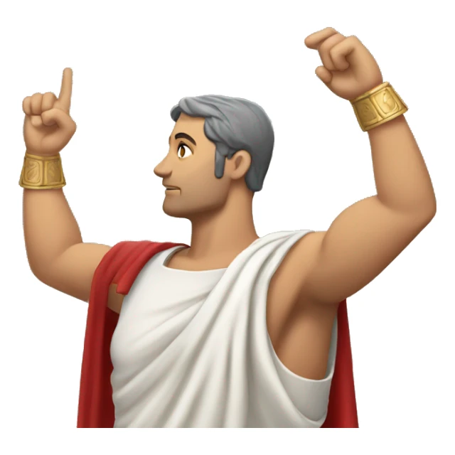 roman salute arm and shoulder only sticker