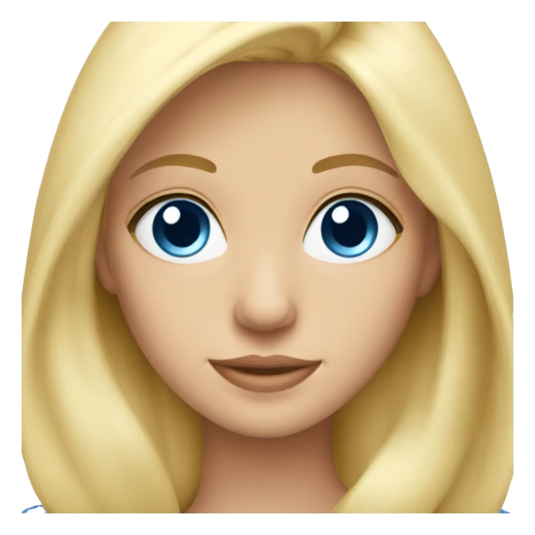 A very beautiful blonde girl with blue eyes sticker