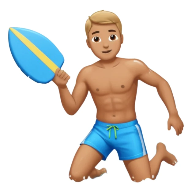 water sports man with water sticker