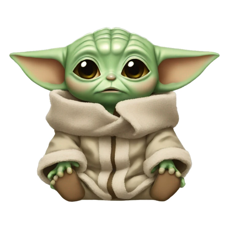 baby yoda crying tears sticker