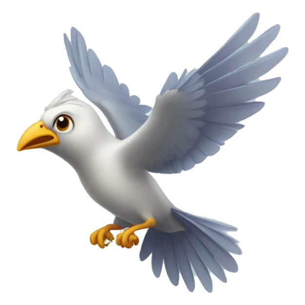 Bird flying with a bird on top of a bird sticker