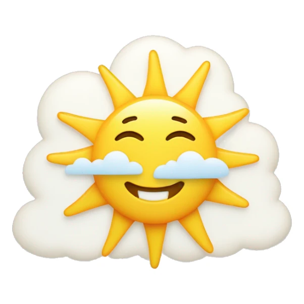 Sunshine and clouds with cheerful text like "Good Vibes Only" sticker