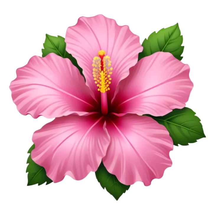 Give me a baby pink Hibiscus in the ios 18 emoji format sticker