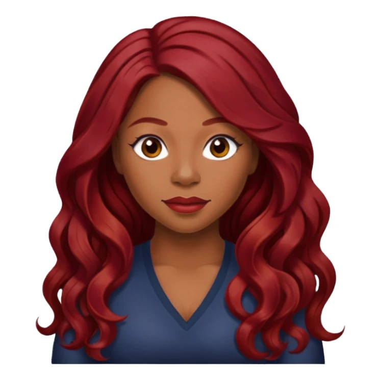 LaTavia Robeson from Destiny's Child with long dark red hair sticker