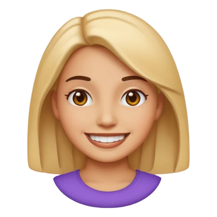Tête jolie femme emoji sticker