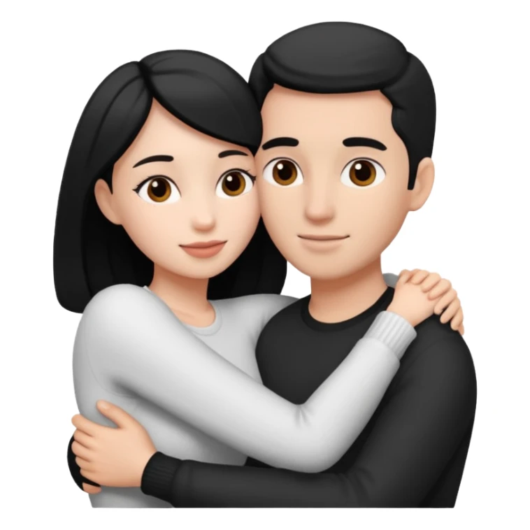 Black and white style couple sticker