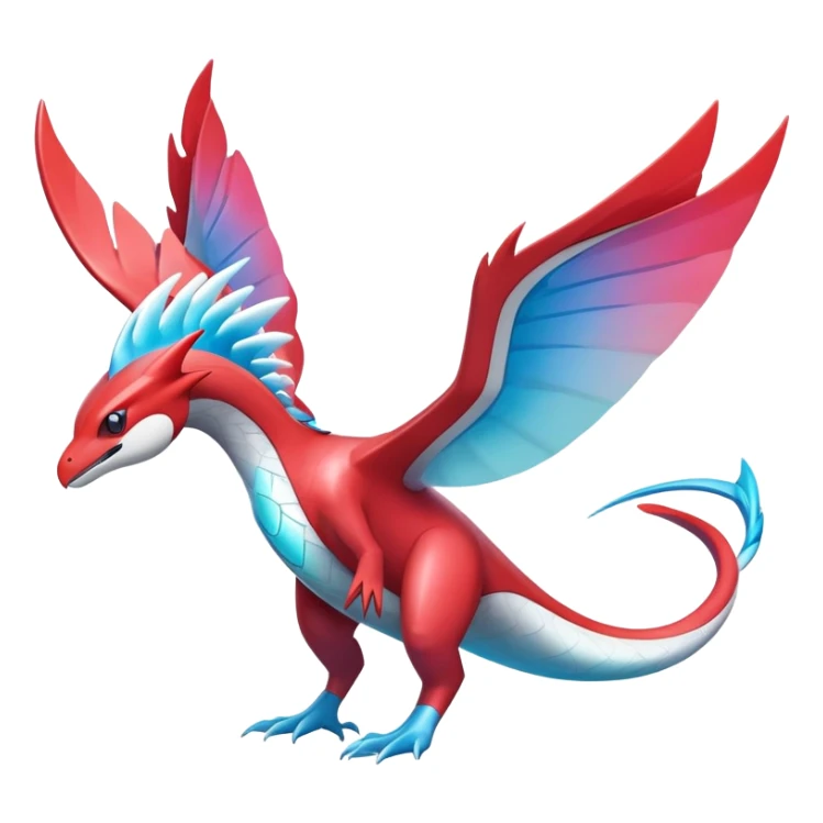 Latias-Salamence-Fakémon-hybrid-creature (full body)  sticker