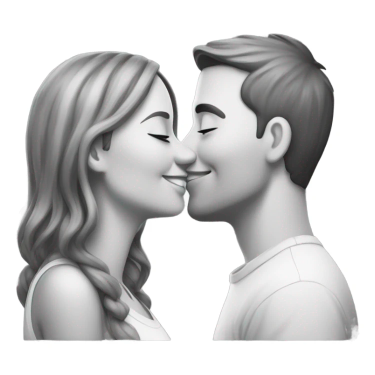 girlfriend kissing her boyfriend sticker