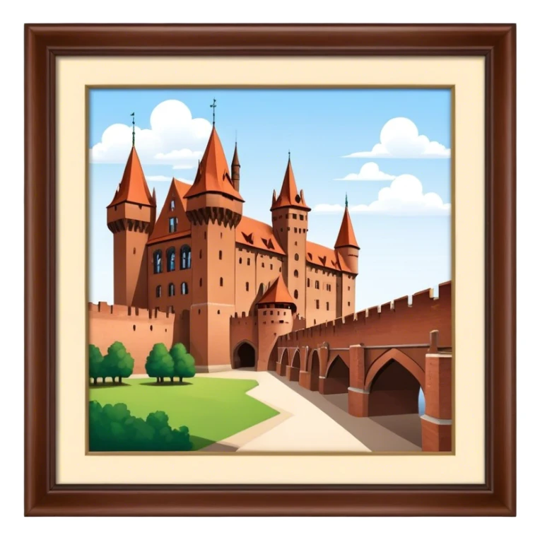 Cinematic Realistic Malbork Castle  Emoji sticker