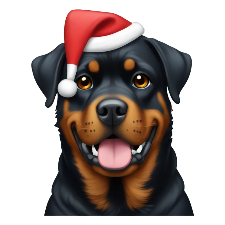 Rottweiler wearing Christmas jumper  sticker