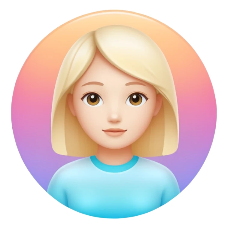 minimal abstract avatar for AI assistant,
soft rounded shape,
no human face,
friendly presence without personality bias,
neutral pastel gradient,
modern wellness AI aesthetic,
transparent background,
vector illustration
 sticker