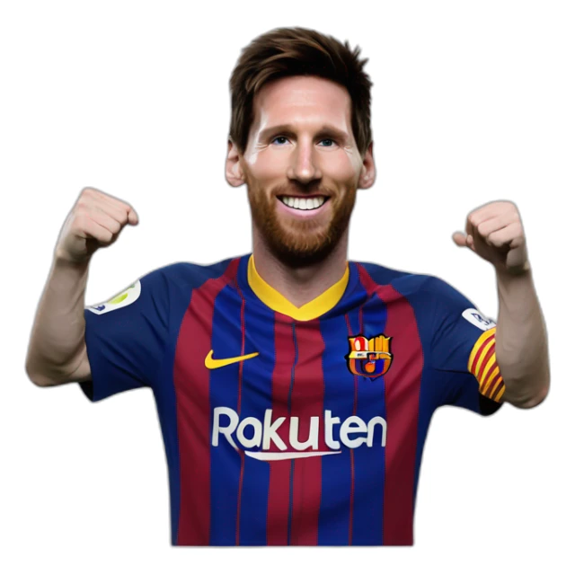 Messi mais ses mains sur la tête car il est choquer sticker
