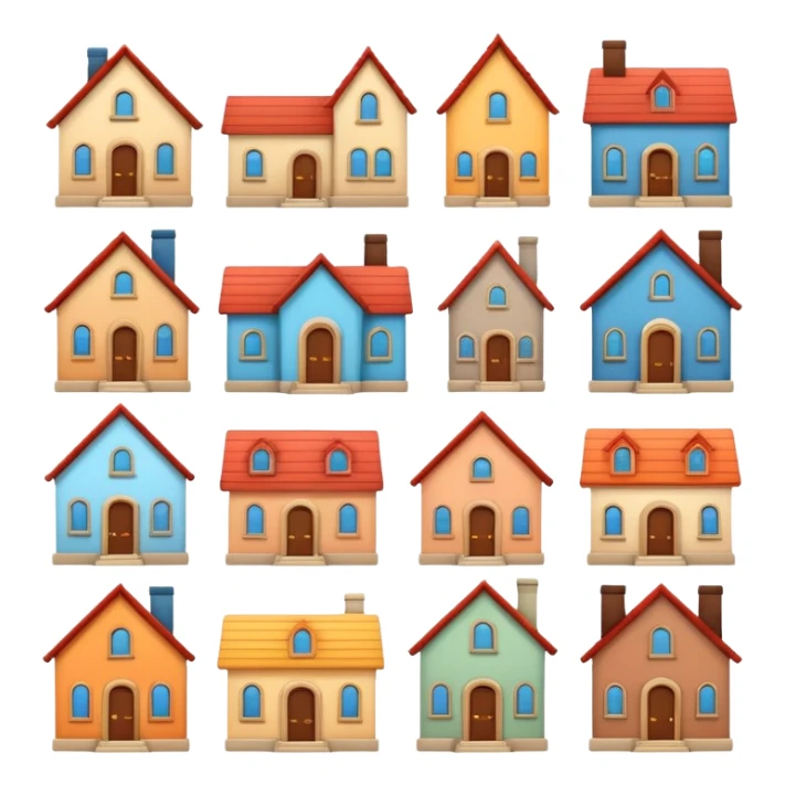 different styles of houses bitmojies sticker