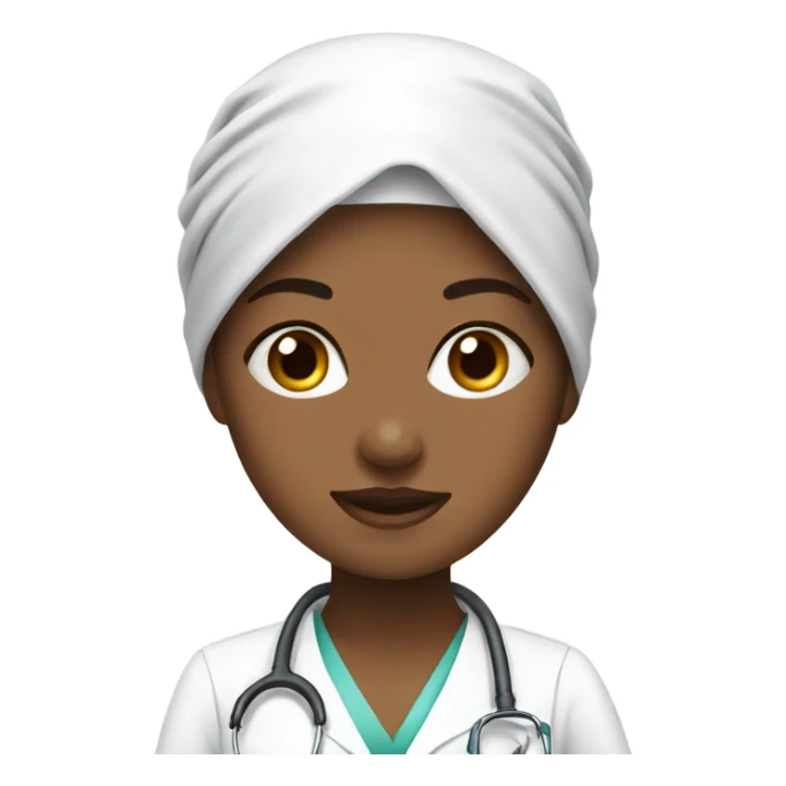 beautiful girl doctor in a headscarf sticker