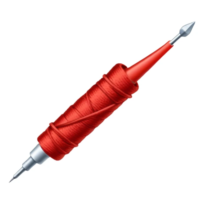 Un aguja y un pedazo de hilo sticker