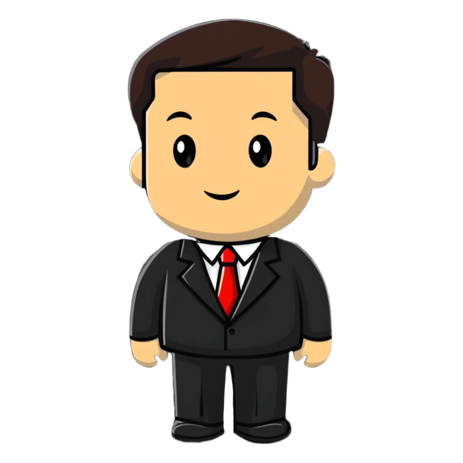 Professional diplomat in formal attire at international meeting sticker