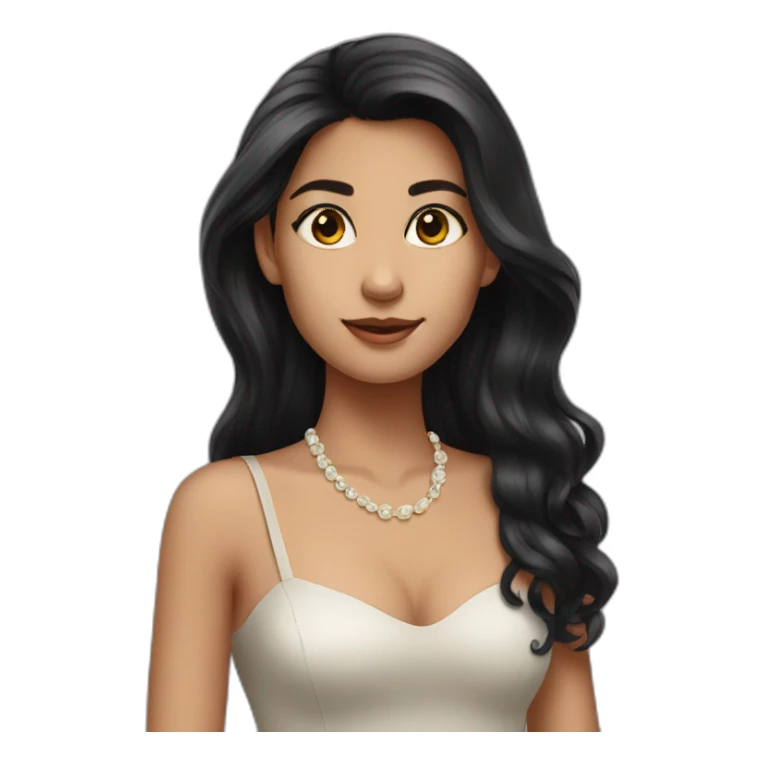 elegant-girl-in-dark-hair sticker